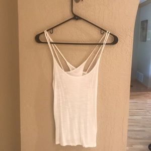 White crisscross tank top (minimal use)